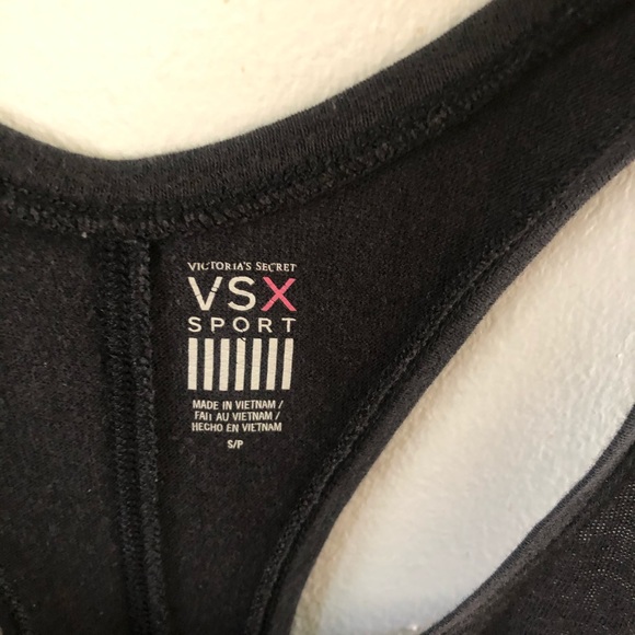 Victoria’s Secret sport black racerback tank sz S - Picture 2 of 3